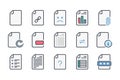 File and Document related color line icon set. Royalty Free Stock Photo